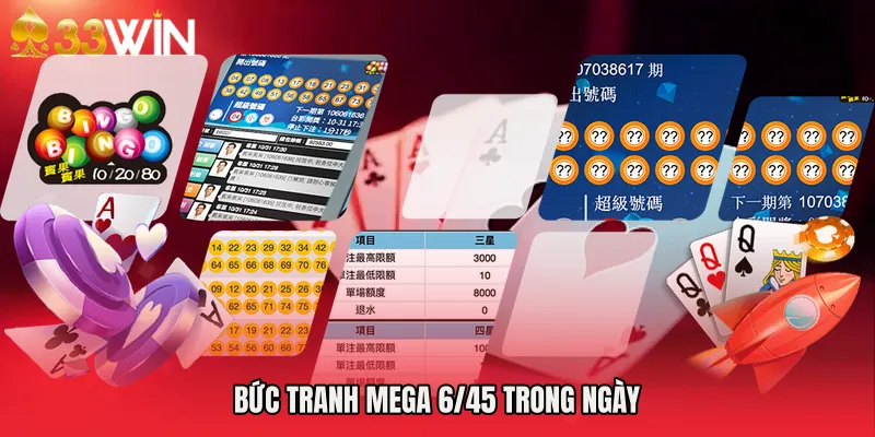 Bức tranh Mega 6/45 trong ngày