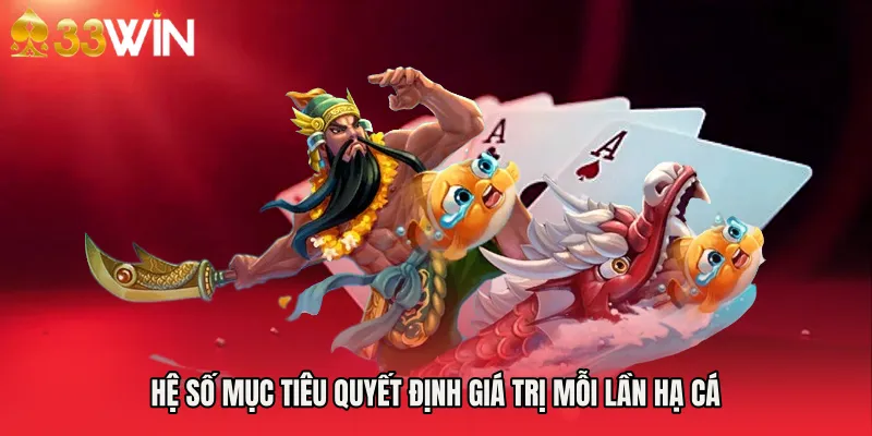 Hệ số mục tiêu quyết định giá trị mỗi lần hạ cá